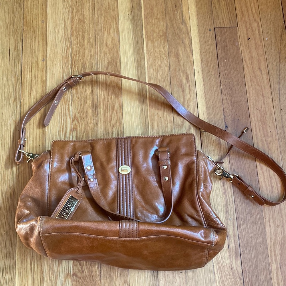 Badgley Mischka Brown Leather Crossbody